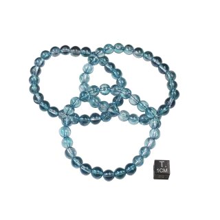 Aqua Aura beh. blau Armband Kugel ca. 0,8 / 19cm