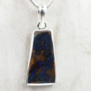 Boulder Opal Anhänger in 92,5er Silber gefasst