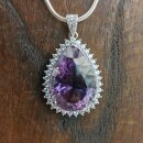 Amethyst Anhänger, fac. in 92,5er Silber