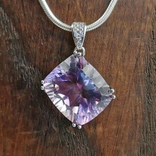 Amethyst Anhänger, fac. in 92,5er Silber